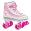 Roller Derby Firestar Youth Skates for Girls, Boys, Beginners, Kids White/Pink Size 1 48 81euuCI29FL