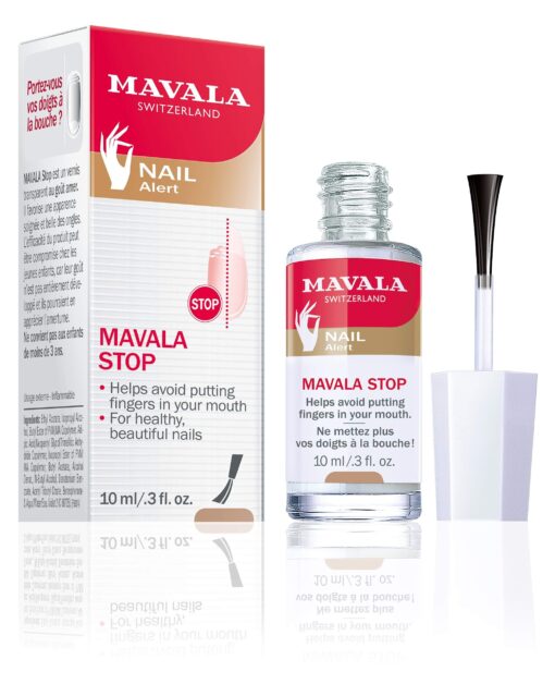 Mavala Stop Deterrent Nail Polish Treatment | Nail Care to Help Stop Putting Fingers In Your Mouth | Bitter Taste | Easy Application | For Ages 3+ | 0.3 Fl Oz 0.3 Fl Oz (Pack of 1)