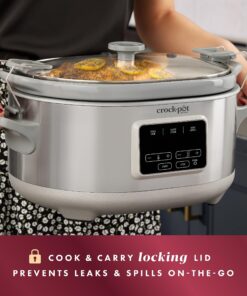 Crockpot™ 7-Quart Cook & Carry™ Slow Cooker with Sous Vide,Programmable, Stainless Steel 30 81expmnaeL