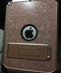 YINLAI iPad 6th Generation Cases,iPad 5th Generation Case,iPad 9.7 Case,Glitter Women Hybrid Shockproof Drop Protection Cover with Kickstand iPad 9.7 inch iPad Air2 A1893/A1954/A1822/A1823,Rose Gold Rose Gold 52 81f0plcFWVL