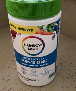 Rainbow Light Multivitamin for Men, Vitamin C, D & Zinc, Probiotics, Men's One Multivitamin Provides High Potency Immune Support, Non-GMO, Vegetarian, 150 Tablets 150 Count (Pack of 1) 55 81f1khgaVL