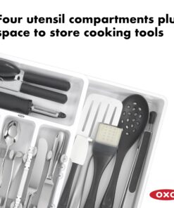 Alternative view of OXO Good Grips Expandable Utensil Organizer, 9.75 inches, White 9.75 in