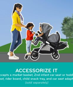 Evenflo Pivot Xpand Modular Travel System with SafeMax Infant Car Seat Percheron Gray 31 81f2wH7xRpL