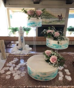 Multi Tier Wedding Cake Stand with LED Lights and Optional Water Fountain (4 Tier Stand, Without Fountain) 4 Tier Stand 32 81f4FIxVgiL