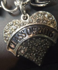 Inspired Silver - Silver Pave Heart Charm 18 Inch Necklace with Cubic Zirconia Jewelry Class Of 2016 33 81f5sXsVL