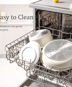 CAROTE 21pcs Pots and Pans Set, Nonstick Cookware Set Detachable Handle, Induction Kitchen Cookware Sets Non Stick with Removable Handle, RV Cookware Set, Oven Safe Cookware Set Cream White 21 pcs Granite Set 17 81f6ySdcWkL