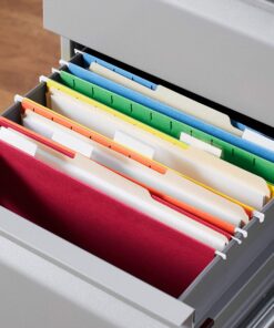 Amazon Basics Hanging Organizer File Folder, Letter Size, Assorted Colors - Pack of 25 31 81f70OcFRWL