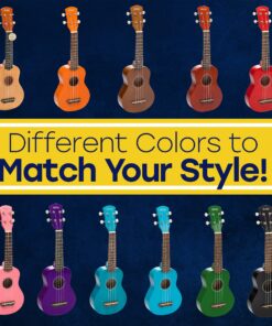 Hola! Music HM-21PK Soprano Ukulele Bundle with Canvas Tote Bag, Strap and Picks, Color Series, Pink Soprano 21 Inch 21 81f7hvaTg0L