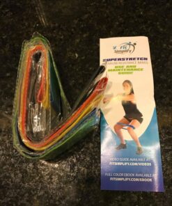 Fit Simplify Resistance Loop Exercise Bands with Instruction Guide and Carry Bag, Set of 5 Assorted 51 81f7o1iguRL
