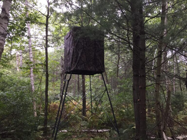 Guide Gear Elevated Deer Hunting Blind, Camo Tent For Tower Stand, 2