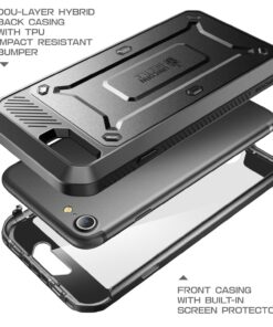 SUPCASE Unicorn Beetle Pro Series Case Designed for iPhone 7 / 8 / iPhone SE 2 (2020) / iPhone SE 3 (2022), Full-body Rugged Holster Case with Built-in Screen Protector (Black) Black/Black 20 81f9S24VLlL