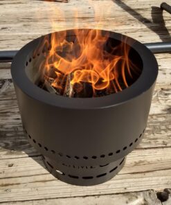 Portable Smokeless Wood Pellet Firepit - Flame Genie FG-16 Portable Fire Pit, Smoke-Free Wood Pellet Fire Pit, USA Made, Smokeless Fire Pits for Outside, 13.5" Diameter, Smokeless Firepit, Black 45 81fACljkviL