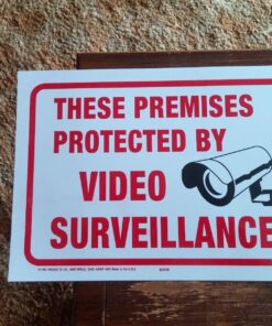 Hy-Ko Products 20619 Surveillance Plastic Sign 8.5" x 12" Red/White 14 81fBGjrvfDL