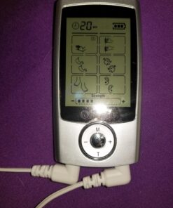 Ohuhu Tens Unit Muscle Stimulator: 24 Modes Rechargeable Tens Stimulator Machine - 16 Pads Electric EMS Unit Massager Acupoint Map Included for Back Shoulder Legs Pain Relief Christmas Gift - Silver 40 81fBWnEFoaL