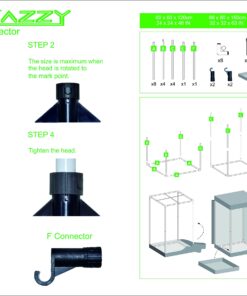 Zazzy 2X2 Grow Tent 24"x24"x48"600D Mylar Hydroponic Indoor Plant Grow Tents with Observation Window, Tool Bag and Removable Waterproof Floor Tray for Plants 14 81fBeP6WyVL