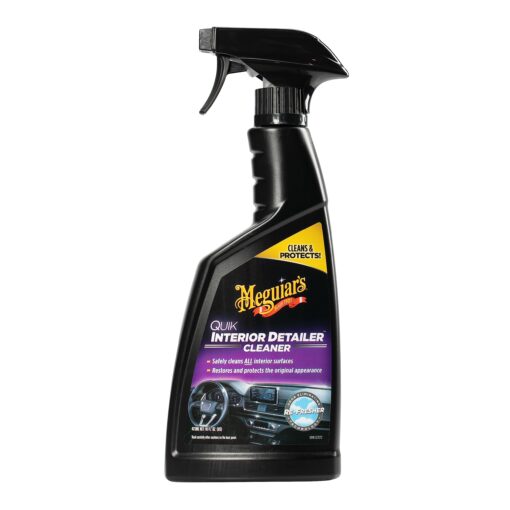 Meguiar’s Quik Interior Detailer - This Non-Greasy Formula Cleans and Protects All Interior Surfaces - Easy Cleaning and Interior Detailer - 16 Oz Quik Detailer Cleaner