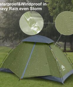 Night Cat Upgraded Backpacking Tents 1 2 Persons Easy Clip Setup Camping Tent Adults Scouts Heavy Rainproof Compact Lightweight Army Green 1 Person(7x3.8x3.8ft) 62 81fE5z st5L