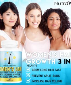 Hair Growth Vitamins With Saw Palmetto for Women-DHT Blocker,Hair Growth Supplement for Thicker And Perfect Hair.Hair Growth Pills for Thinning Hair.Get Healthy,Glow,Longer,Thick Hair.With Biotin. 26 81fFrqcMVeL