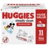 Huggies Simply Clean Fragrance-Free Baby Wipes, 64 Count (Pack of 11) (704 Wipes Total) 704 Count (Pack of 11) 15 81fH2yjK5mL