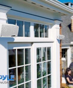 Pyle 3-Way Weatherproof Outdoor Speaker Set - 3.5 Inch 200W Pair of Marine Grade Mount Speakers - in a Heavy Duty ABS Enclosure Grill - Home, Boat, Poolside, Patio, Indoor Outdoor Use -PLMR24 (White) Standard Packaging 30 81fHvrzzapL