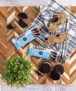 Quest Nutrition Cookies & Cream Protein Bars, High Protein, Low Carb, Gluten Free, Keto Friendly, 12 Count Cookies And Cream 26 81fI JOVjUL