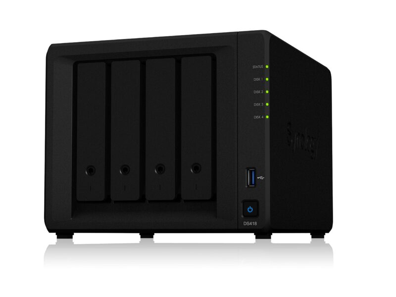Synology 4 bay NAS DiskStation DS418 (Diskless) 4-bay; 2GB DDR4