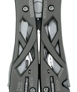 Gerber Gear Suspension 12-in-1 Needle Nose Pliers Multi-tool with Tool Lock - Multi-Plier, Wire Cutter, Crosspoint and Flathead Screwdriver Set, Small Scissors - EDC Gear and Equipment - Gray Grey 29 81fIVs75MtL