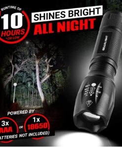 GearLight 2pack S1000 LED Flashlights High Lumens - Mini Flashlights for Camping, Hiking, Walking - Powerful Emergency Flashlights with 5 Modes for Outdoor Use - Bright Flashlight with Zoomable Beam 2 Pack 36 81fIlwZY eL