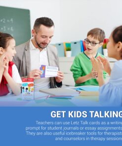 Alternative view of Letz Talk Conversation Cards for Kids with Autism or Aspergers - Learning & Education Toys, Communication Flash Cards, Family Card Games for Kids and Adults - Stocking Stuffers - 60 Cards