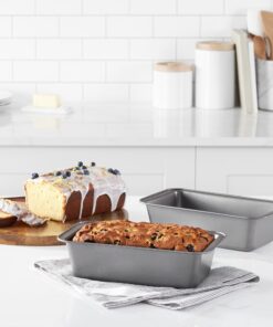 Amazon Basics Rectangular Baking Bread Loaf Pan, 9.5 x 5 Inch, Set of 2, Gray 31 81fJCjtQwiL