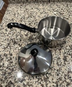 Farberware Classic Stainless Steel Sauce Pan/Saucepan with Lid, 1 Quart, Silver,50000,11.2"D x 6.3"W x 4.4"H Saucepot w/ Regular Lid (1 Quart) 37 81fJVO63JL