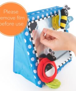 Sassy Tummy Time Floor Mirror | Developmental Baby Toy | Newborn Essential for Tummy Time | Great Shower Gift, Blue, 10 Inch (Pack of 1) 24 81fLlJnDgnL