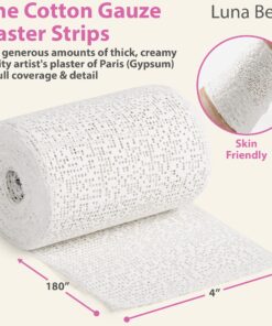 Craft Wrap Plaster Cloth - Plaster of Paris - Belly Casting Kit Pregnancy - Plaster (1 Pack, 4'' X 180'') - Plaster Bandages for Craft Projects & Art - Plaster Strips - Paper Mache for Masks, Scenery Single Pack 20 81fMRMF1S9L