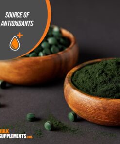 BulkSupplements.com Organic Spirulina Powder - Blue Green Algae - Organic Superfood Powder - Green Powder Superfood - 3g of Pure Organic Spirulina per Serving (250 Grams - 8.8 oz) 8.81 Ounce (Pack of 1) 11 81fO2i54yeL