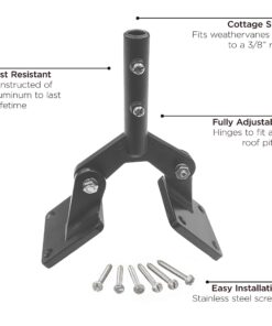 Alternative view of Good Directions 401ALCC Adjustable Aluminum Garden Weathervane Roof Mount , Black