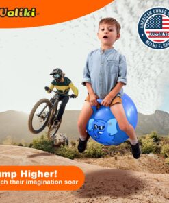 WALIKI Hopper Ball for Kids| Hippity Hop | Jumping Hopping Therapy Ball | Birthday Gift | Blue | Ages: 3-6 | 18"/45CM Ages: 3-6 (18"/45CM) 22 81fPQL9wdL