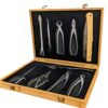 Bonsai Tool Set by Tinyroots - 11 Piece Set Includes: Traditional Butterfly Shaped Bonsai Shears, Concave Cutter, Wire Cutter, Genuine Hemp Broom, Scissors & Bamboo Storage Case + Bonsai Tools TRK-07B 38 81fPVpaW6mL