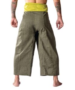 LannaPremium Thai Fisherman Pants for Men Women Yoga Pants Pirate Pants 2 Tone - Martial Arts Pants Green and Dark Green 10 81fPkv3XY1L