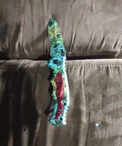 Promithi Camo EDC Small Pocket Knife Stainless Steel Blade Camping Hunting Survival Outdoor Folding Knife,Collection Knives,8 Inch,Colorful,with Belt Clip (Yellow) 35 81fPt7bnOJL