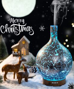 Porseme Silver Plated Essential Oil Diffuser Glass Aromatherapy Ultrasonic Humidifier Cool Mist, Auto Shut-Off,Timer Setting, BPA Free for Home Hotel Yoga Leisure SPA Office Premium Gift 100ml A3-100ml Silver Plated Aladdin 12 81fQUrD8KmL