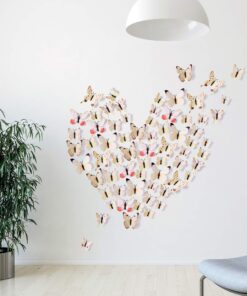 Amaonm® 60 Pcs 5 Packages Beautiful 3D Butterfly Wall Decals Removable DIY Home Decorations Art Decor Wall Stickers & Murals for Babys Bedroom Tv Background Living Room (White2) White2 24 81fRM95EYTL