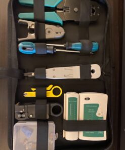 Gaobige Network Tool Kit for Cat5 Cat5e Cat6, 11 in 1 Portable Ethernet Cable Crimper Kit with a Ethernet Crimping Tool, 8p8c 6p6c Connectors rj45 rj11 Cat5 Cat6 Cable Tester, Punch Down Tool 31 81fTrZloHdL