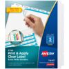 Avery 5 Tab Extra-Wide Dividers for 3 Ring Binder, Perfect for Use with Sheet Protectors, Easy Print & Apply Clear Label Strip, Index Maker Customizable White Tabs, 5 Sets (11440) One Size 16 81fU0T7YLlL