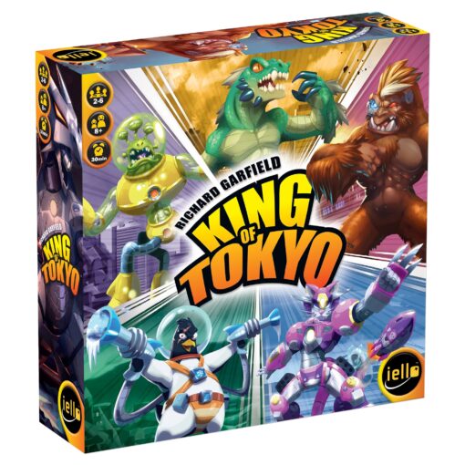 IELLO: King of Tokyo, New Edition, Strategy Board Game, Space Penguin Included in the Box, For 2 to 6 Players, 30 Minute Play Time, For Ages 8 and Up King of Tokyo: New Edition