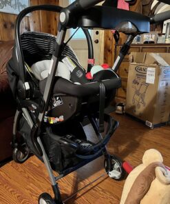 Graco SnugRider Elite Car Seat Carrier, Lightweight Frame, Travel Stroller Accepts any Graco SnugRide Infant Car Seat, Black 4-Wheel 35 81fWJxwruNL