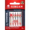 SINGER 04809 Titanium Universal Ball Point Machine Needles for Knit Fabric, Assorted Sizes, 5-Count 14 81fXRPPnP5L