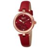Burgi Diamond Accented Flower Dial Watch - 4 Diamond Hour Markers On Genuine Leather Strap - BUR128 18 81fXfGFFzeL