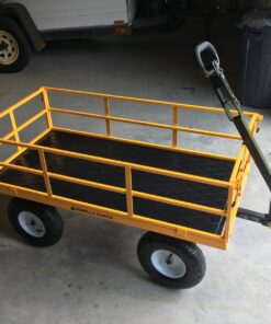 Gorilla Carts Heavy-Duty Steel Utility Cart with Removable Sides and 13" Tires, 1200-lbs. Capacity, Yellow 38 81fYFGAwssL