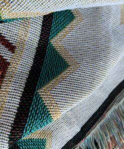 PHNAM Throw Blanket with Fringe for Couch Bed Soft Decorative Cozy Woven Knit Warm Bed Throws Reversible for Chair, Sofa, Living Room, Bedroom (51x63 inches)(B) 30 81fYy7hbKnL