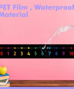 Number Line Bulletin Board Set, -100 to 100 Number Line Classroom Decoration with PET Film Bulletin Board Border Math Class Decoration Supplies for Classroom, School Wall, Teacher Office, Kids Room Number Line / Black Background 10 81fZpXzv1XL